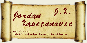 Jordan Kapetanović vizit kartica
